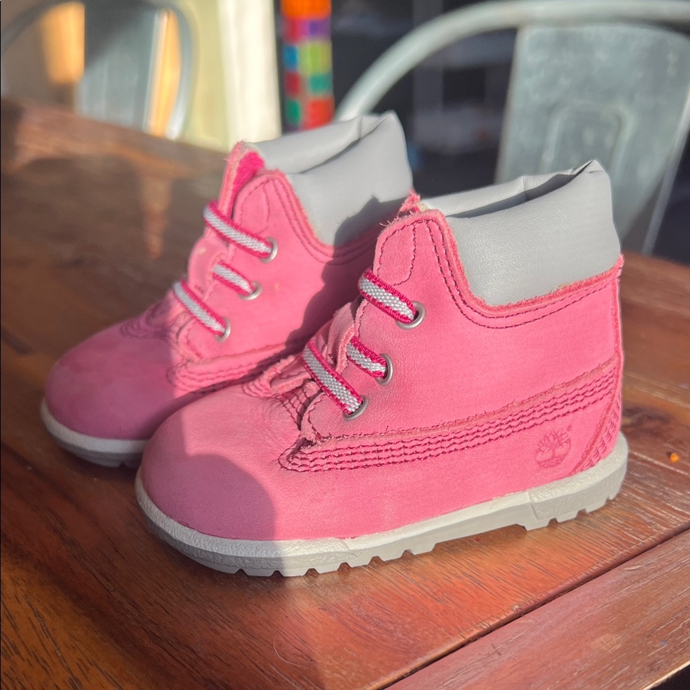 Timberland Kids Boots in Pink and Gray